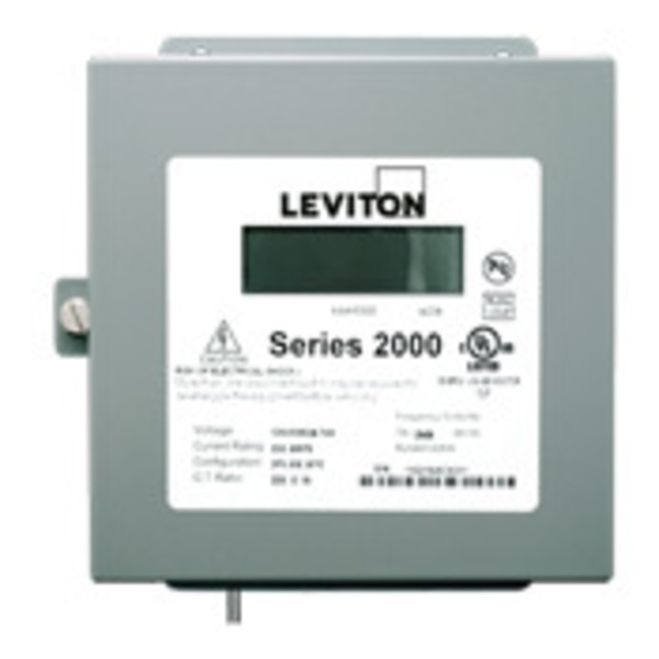 Leviton VOLTAGE OR CURRENT METERS SERIES 2000 120 240 208V 100:0.1A DEMAND 2N208-1D